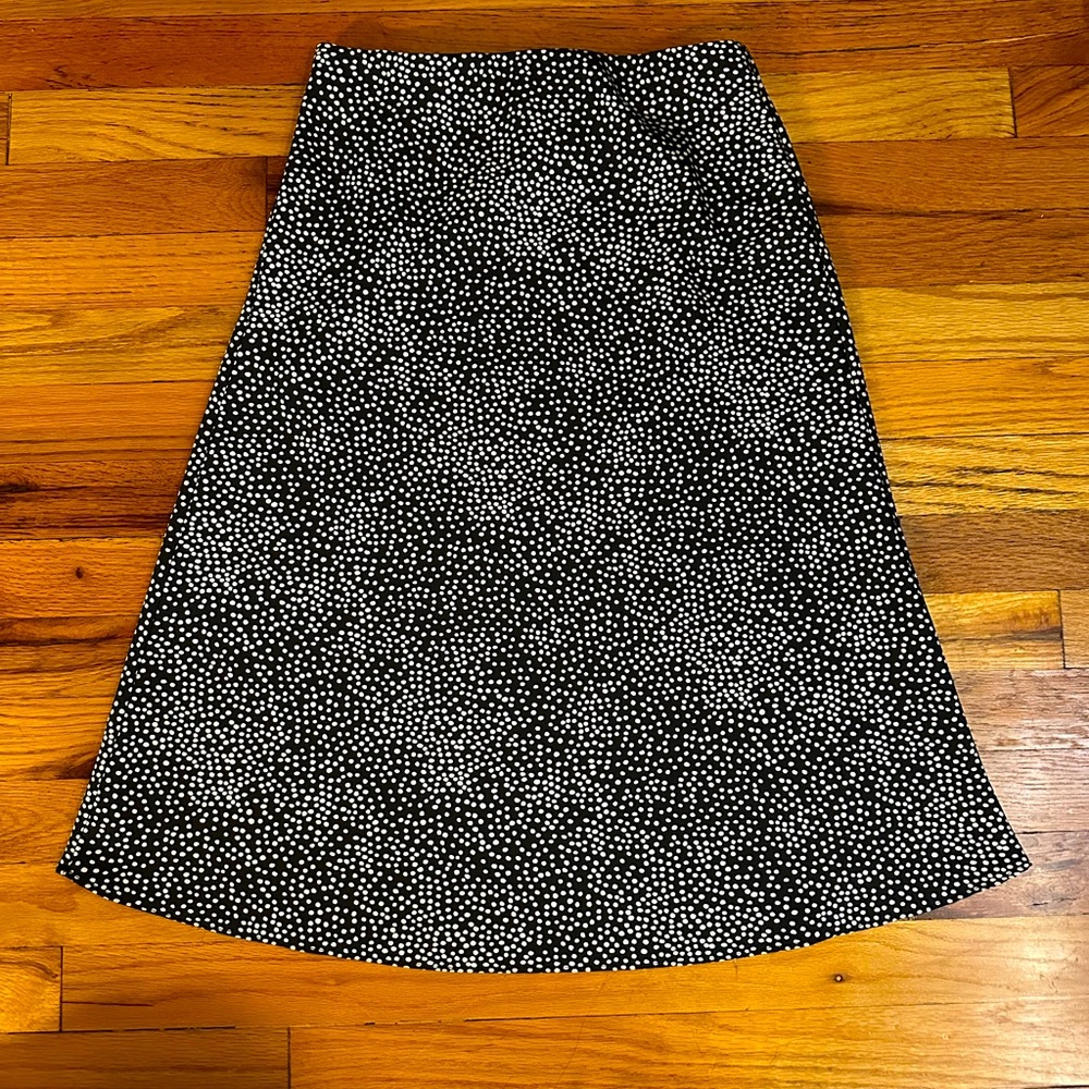 Silky Patterned Midi Skirt